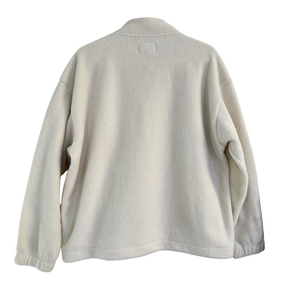 NWOT Peloton Womens Sherpa Fleece Pullover Ivory & Black Long Sleeve Jacket XXL - Picture 4 of 7